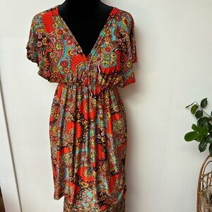 Dress or coverup, jewel tone Boho Small 🦃